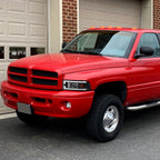 1994-2001 Dodge RAM 1500/ 1994-2002 RAM 2500/3500 Dual LED Bar Factory Style Headlights (Matte Black Housing/Clear Lens)