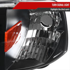 1994-2001 Dodge RAM 1500/ 1994-2002 Dodge RAM 2500 3500 Crystal Headlights (Matte Black Housing/Clear Lens)