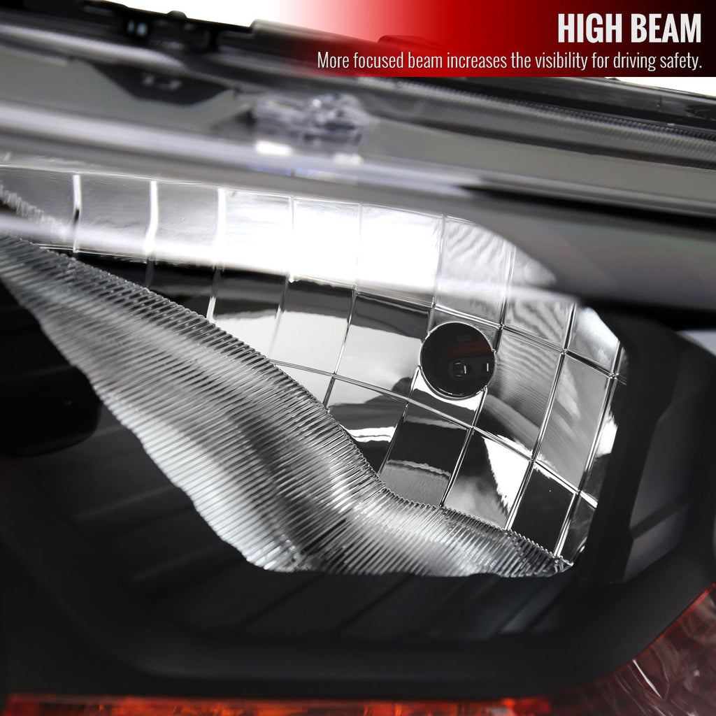 2019-2022 Ford Ranger XL XLT Factory Style Headlights (Matte Black Housing/Clear Lens)
