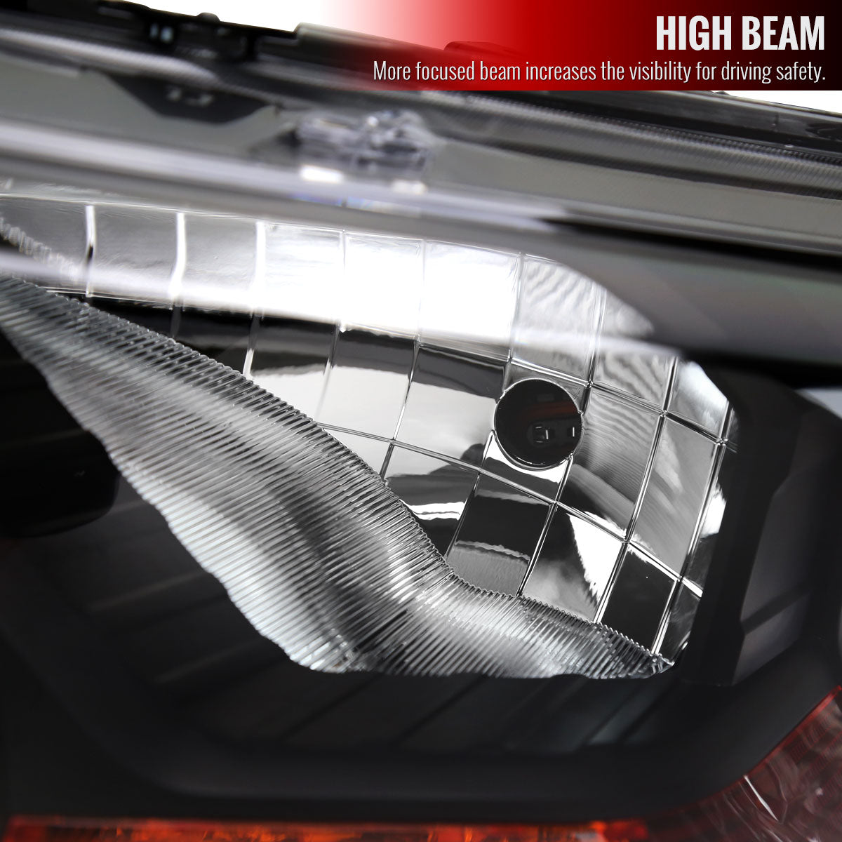 2019-2022 Ford Ranger XL XLT Factory Style Headlights (Matte Black Housing/Clear Lens)