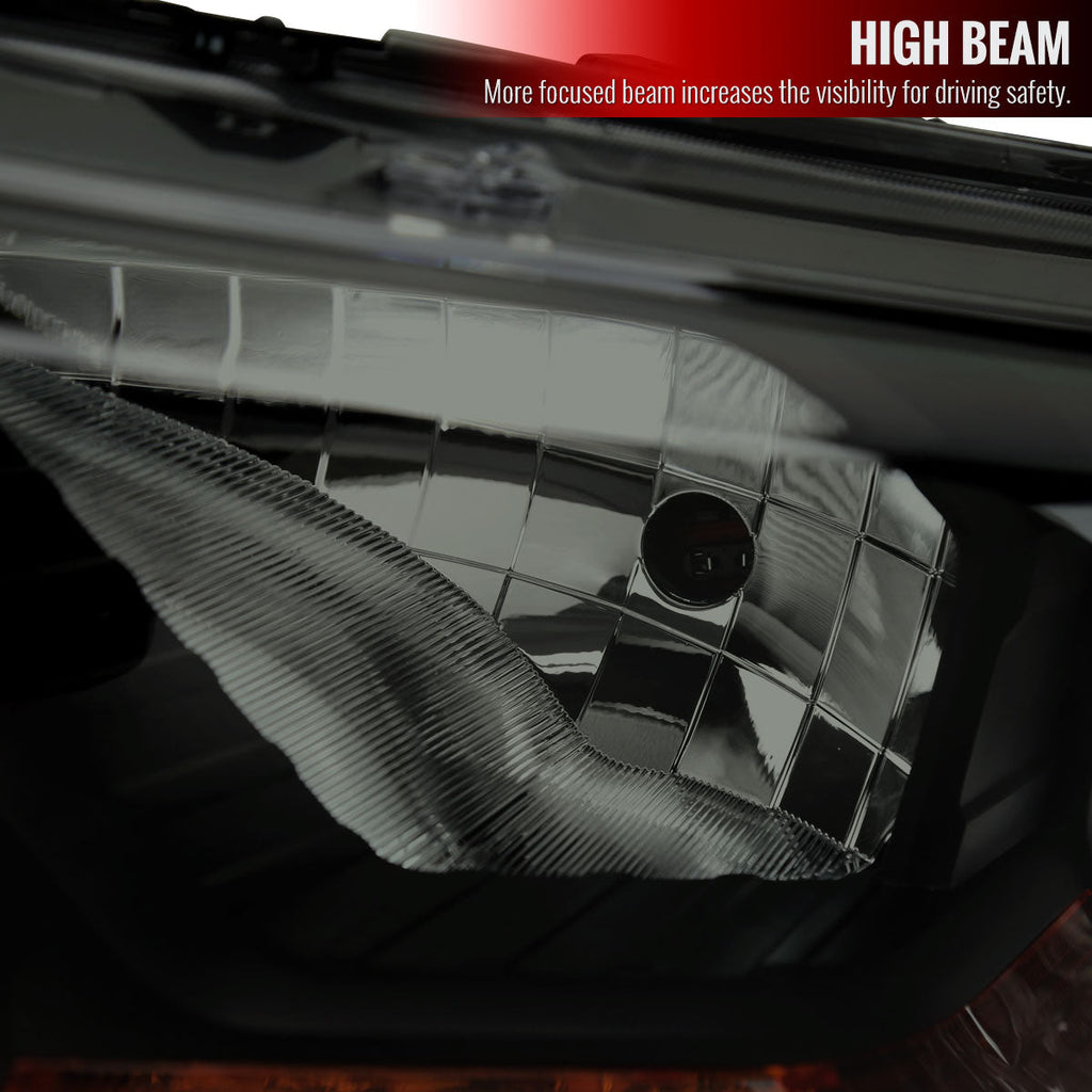 2019-2022 Ford Ranger XL/XLT Factory Style Halogen Headlights (Glossy Black Housing/Smoked Lens)