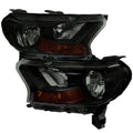 2019-2022 Ford Ranger XL/XLT Factory Style Halogen Headlights (Glossy Black Housing/Smoked Lens)