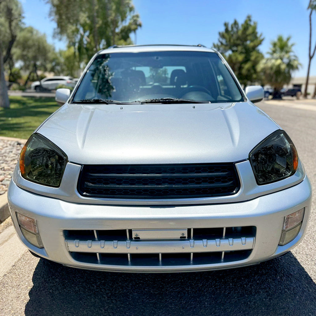 2001-2003 Toyota RAV4 Factory Style Headlights (Chrome Housing/Smoked Lens)