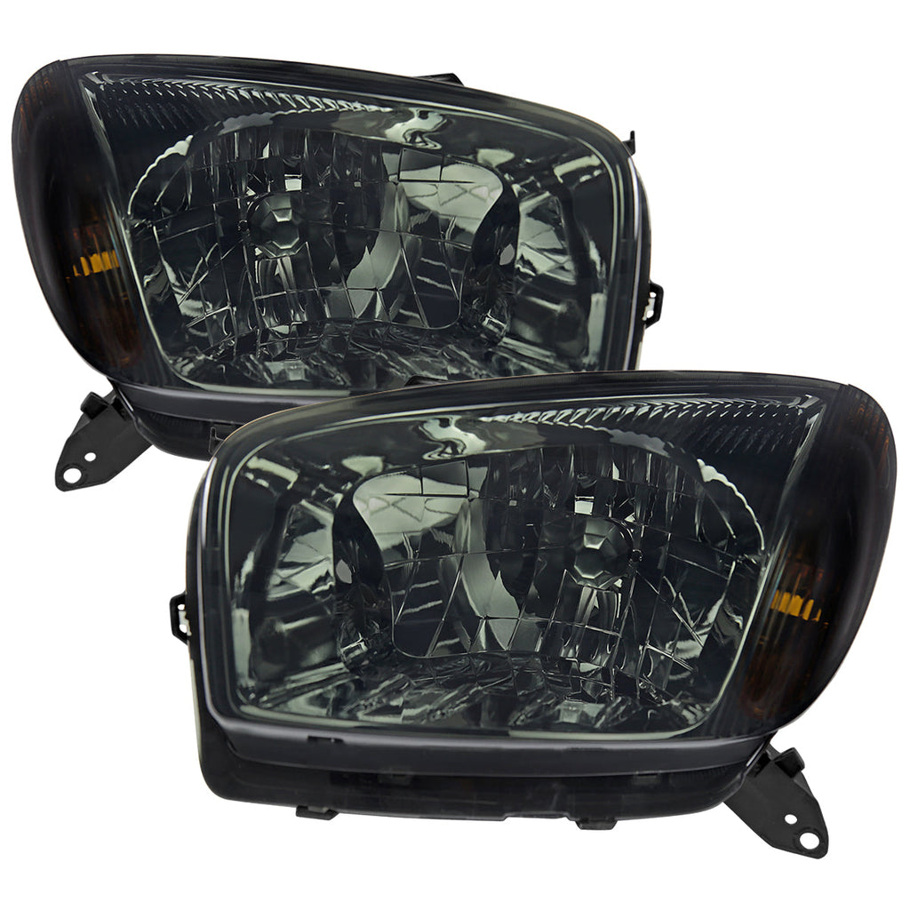 2001-2003 Toyota RAV4 Factory Style Headlights (Chrome Housing/Smoked Lens)