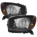 2001-2003 Toyota RAV4 Factory Style Headlights (Matte Black Housing/Clear Lens)