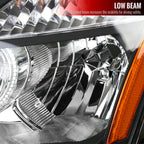 2008-2013 Nissan Rogue/ 2014-2015 Rogue Select Factory Style Headlights w/ Amber Reflectors (Matte Black Housing/Clear Lens)