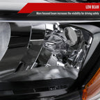 2014-2016 Nissan Rogue LED Strip Factory Style Headlights (Matte Black Housing/Clear Lens)