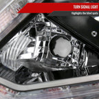 2014-2016 Nissan Rogue LED Strip Factory Style Headlights (Matte Black Housing/Clear Lens)