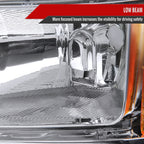 2007-2014 GMC Sierra Factory Style Headlights (Chrome Housing/Clear Lens)