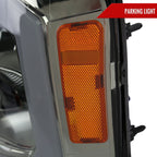 2007-2013 GMC Sierra 1500/ 2007-2014 1500HD 2500HD 3500HD LED Bar Factory Style Headlights (Chrome Housing/Smoked Lens)