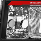 2007-2014 GMC Sierra Factory Style Headlights (Matte Black Housing/Clear Lens)