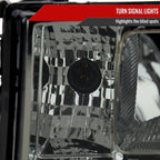 2007-2013 GMC Sierra 1500/2007-2014 Sierra 2500HD 3500HD Factory Style Headlights (Chrome Housing/Light Smoked Lens)