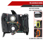 2007-2013 GMC Sierra 1500/2007-2014 Sierra 2500HD 3500HD Factory Style Headlights (Chrome Housing/Light Smoked Lens)