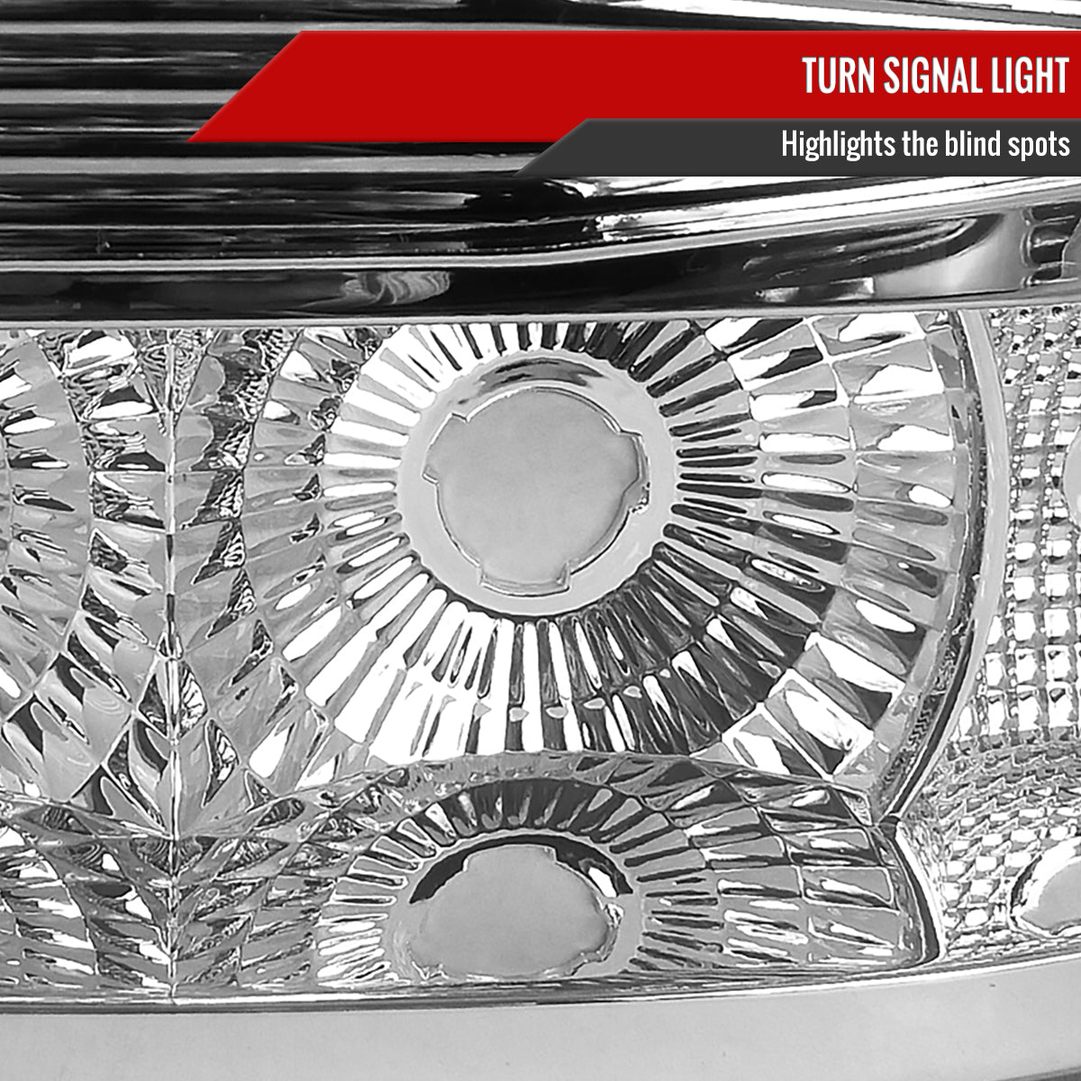 2002-2006 Chevrolet Avalanche/ 2003-2007 Silverado 1PC Factory Style Crystal Headlights w/ Bumper Lights (Chrome Housing/Clear Lens)