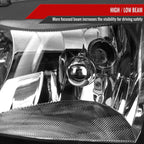2002-2006 Chevrolet Avalanche/ 2003-2007 Silverado 1PC Factory Style Headlights w/ Bumper Lights (Matte Black Housing/Clear Lens)