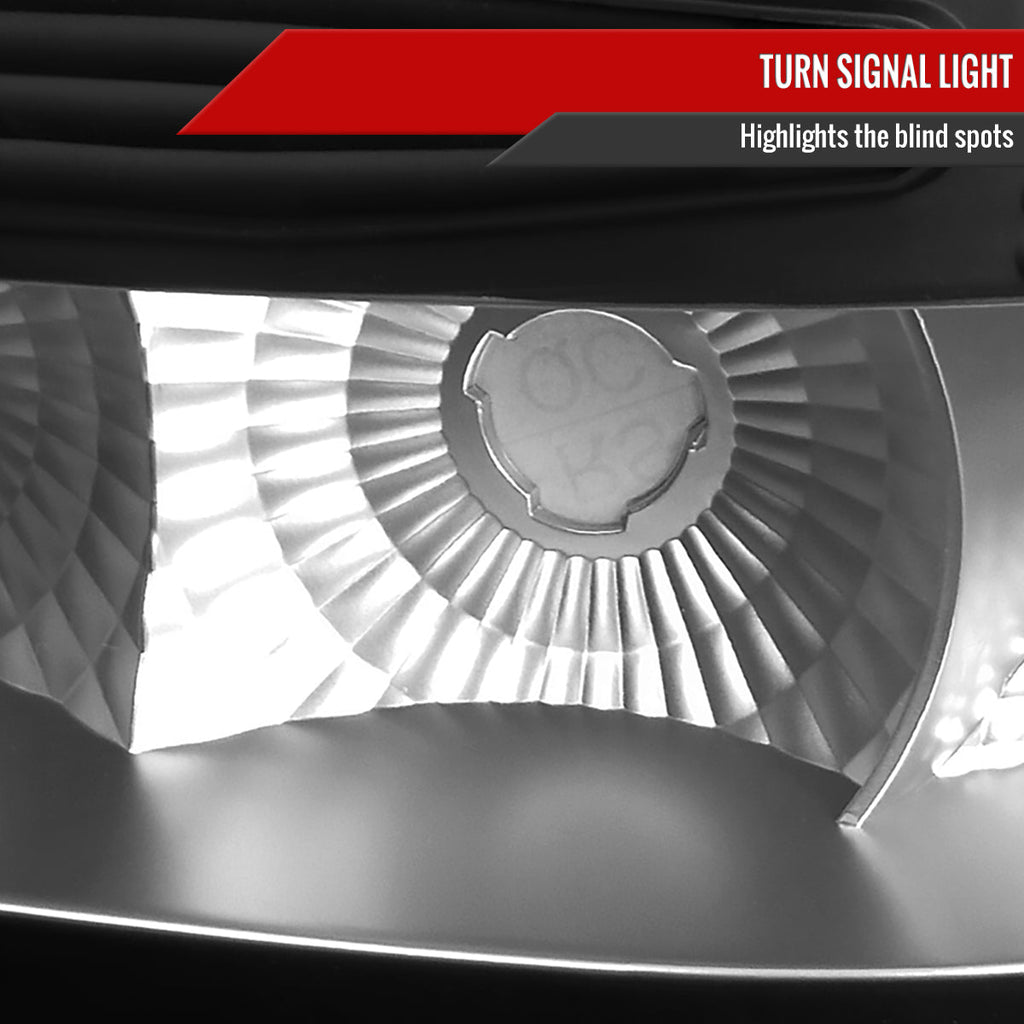 2002-2006 Chevrolet Avalanche/ 2003-2007 Silverado 1PC Factory Style Headlights w/ Bumper Lights (Matte Black Housing/Clear Lens)