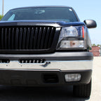 2002-2006 Chevrolet Avalanche/ 2003-2007 Silverado 1PC Factory Style Headlights w/ Bumper Lights (Matte Black Housing/Clear Lens)