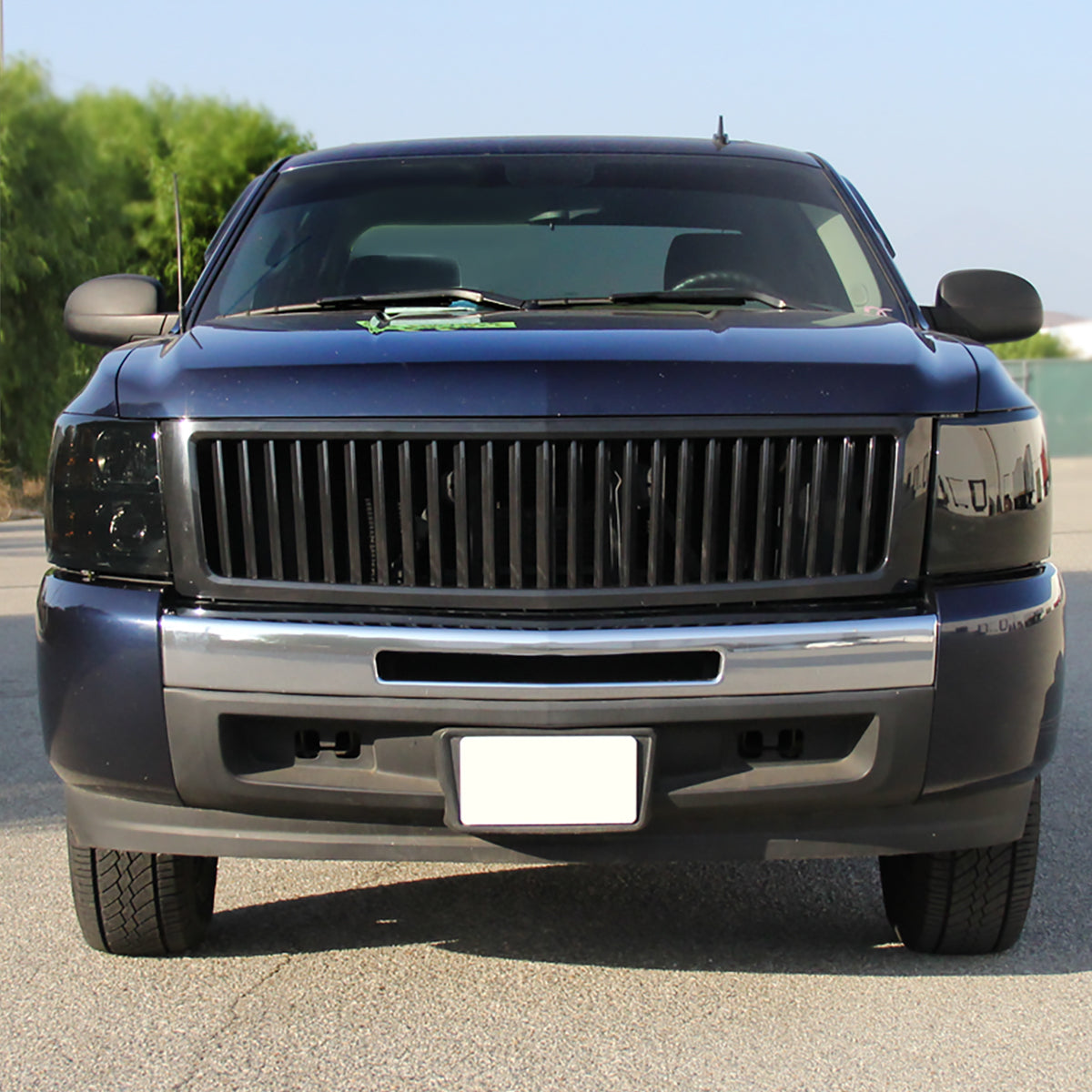 2007-2013 Chevrolet Silverado 1500/ 2007-2014 Silverado 2500HD 3500HD Factory Style Headlights (Chrome Housing/Smoked Lens)