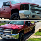 2007-2013 Chevrolet Silverado 1500/ 2007-2014 Silverado 2500HD 3500HD Factory Style Headlights (Chrome Housing/Smoked Lens)