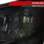 2007-2013 Chevrolet Silverado 1500/ 2007-2014 Silverado 2500HD 3500HD Factory Style Headlights (Chrome Housing/Smoked Lens)