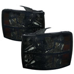 2007-2013 Chevrolet Silverado 1500/ 2007-2014 Silverado 2500HD 3500HD Factory Style Headlights (Chrome Housing/Smoked Lens)