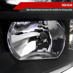 2007-2013 Chevrolet Silverado 1500/ 2007-2014 Silverado 2500HD 3500HD Factory Style Headlights (Matte Black Housing/Clear Lens)