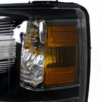 2007-2013 Chevrolet Silverado 1500/ 2007-2014 Silverado 2500HD 3500HD Factory Style Headlights (Matte Black Housing/Clear Lens)