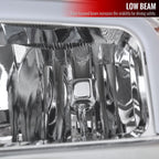 2014-2015 Chevrolet Silverado 1500 LED Bar Factory Style Headlights (Chrome Housing/Clear Lens)