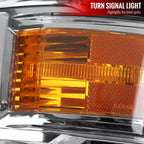 2014-2015 Chevrolet Silverado 1500 LED Bar Factory Style Headlights (Chrome Housing/Clear Lens)