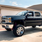 2014-2015 Chevrolet Silverado 1500 Factory Style Headlights w/ Amber Reflectors (Matte Black Housing/Clear Lens)