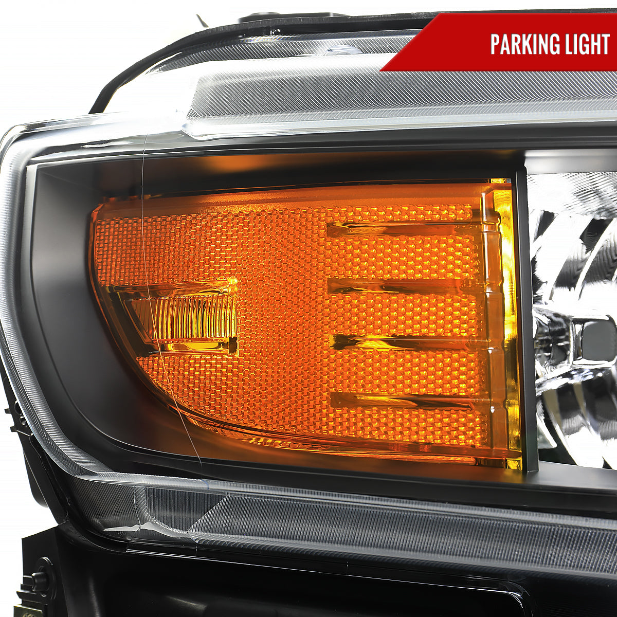 2019-2021 Chevrolet Silverado 1500 Passenger/Right Side Factory Style Projector Headlight (Matte Black Housing/Clear Lens)