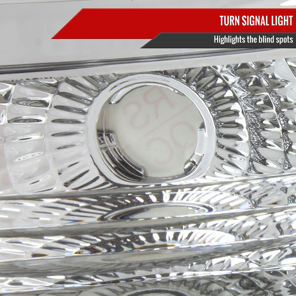 1999-2002 Chevrolet Silverado 1500 2500/ 2000-2006 Tahoe Suburban 1PC Factory Style Headlights w/ SMD LED Light Strip & Bumper Lights (Chrome Housing/Clear Lens)