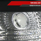 1999-2002 Chevrolet Silverado 1500 2500/ 2000-2006 Tahoe Suburban 1PC Factory Style Headlights w/ Bumper Lights (Matte Black Housing/Clear Lens)