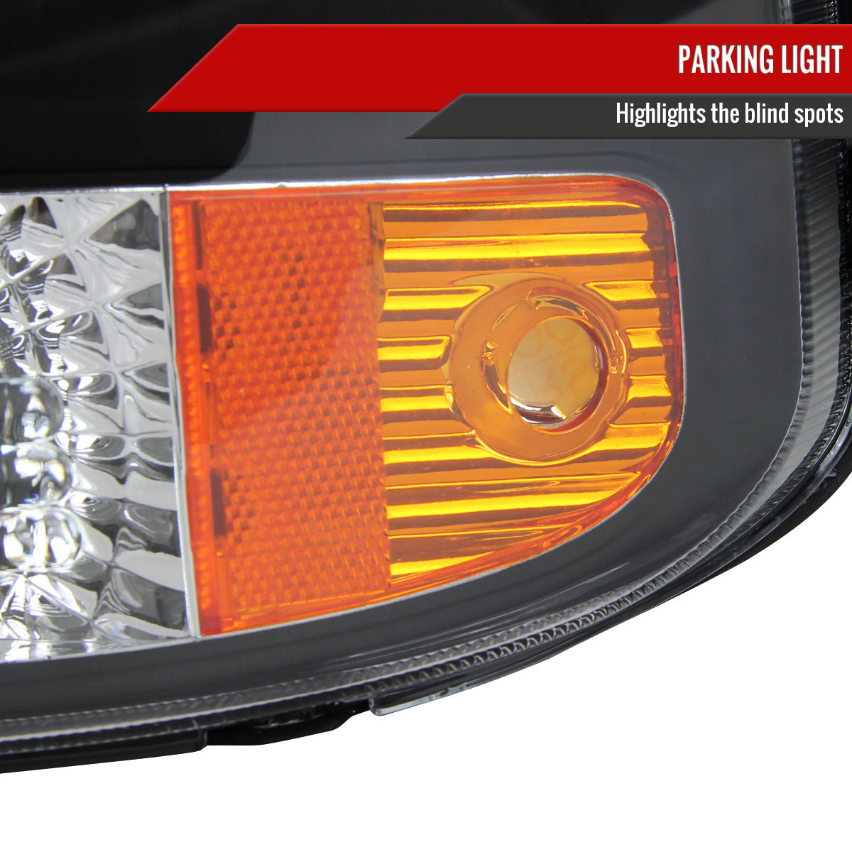 1999-2002 Chevrolet Silverado 1500 2500/ 2000-2006 Tahoe Suburban 1PC Factory Style Headlights w/ Bumper Lights (Matte Black Housing/Clear Lens)
