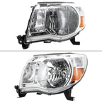 2005-2011 Toyota Tacoma Factory Style Headlights (Chrome Housing/Clear Lens)