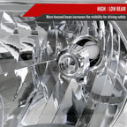 2012-2015 Toyota Tacoma Factory Style Headlights (Chrome Housing/Clear Lens)
