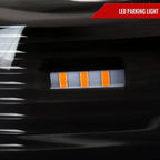 2012-2015 Toyota Tacoma LED Bar Factory Style Headlights with Amber Reflector (Matte Black Housing/Clear Lens)