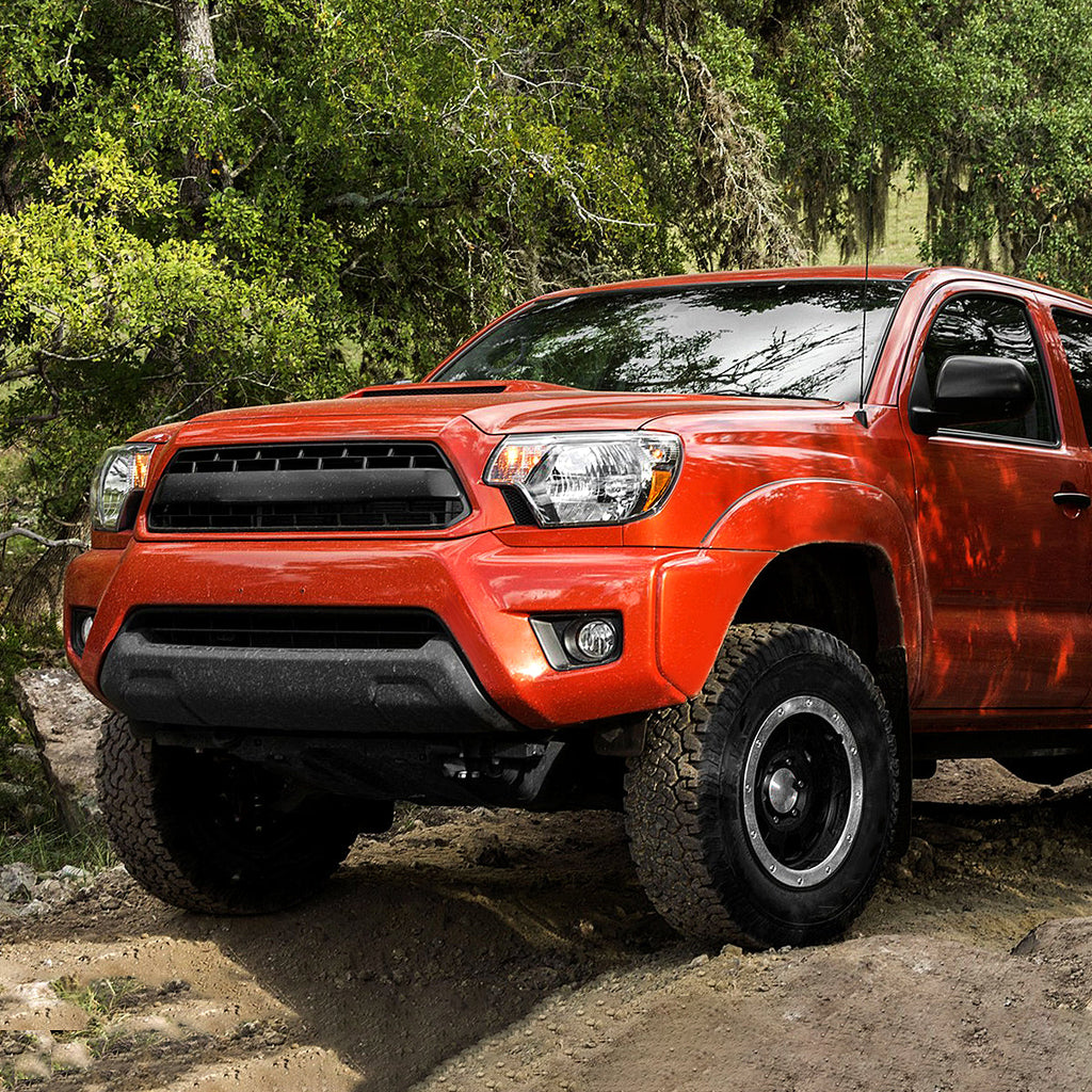 2012-2015 Toyota Tacoma Factory Style Headlights w/ Amber Reflectors (Matte Black Housing/Clear Lens)