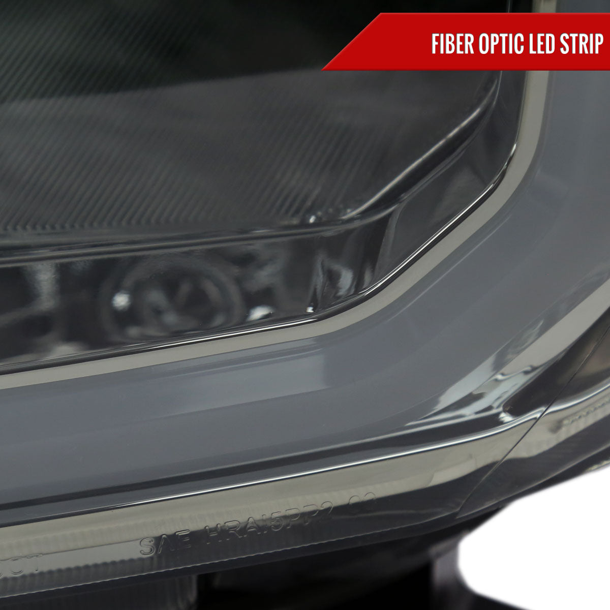 2012-2015 Toyota Tacoma LED Bar Factory Style Headlights with Amber Reflector (Chrome Housing/Light Smoked Lens)