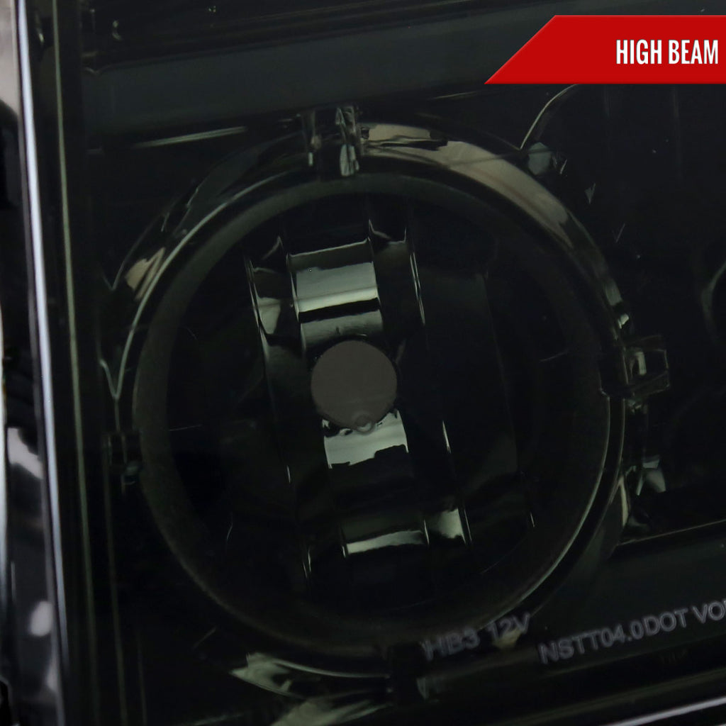 2004-2015 Nissan Titan / 2004-2007 Armada LED Bar Factory Headlights (Chrome Housing/Smoked Lens)
