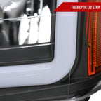 2004-2015 Nissan Titan / 2004-2007 Armada LED Bar Factory Headlights (Matte Black Housing/Clear Lens)
