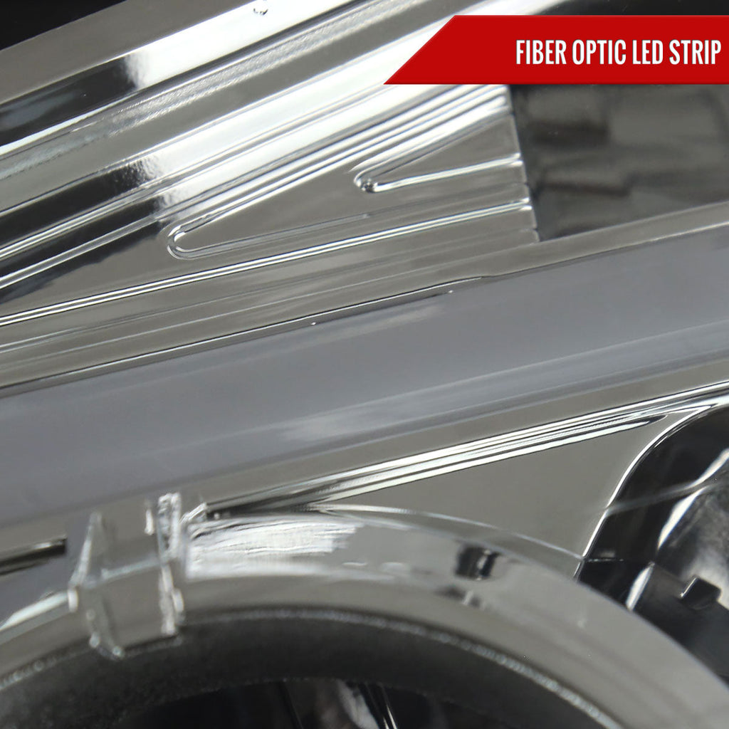 2004-2015 Nissan Titan / 2004-2007 Armada LED Bar Factory Headlights (Chrome Housing/Light Smoked Lens)
