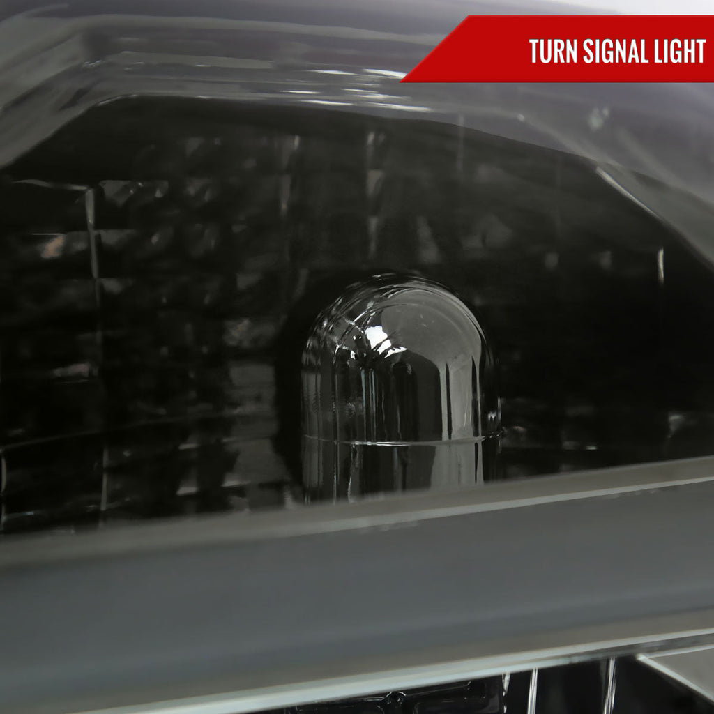 2004-2015 Nissan Titan / 2004-2007 Armada LED Bar Factory Headlights (Chrome Housing/Light Smoked Lens)