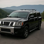2004-2015 Nissan Titan / 2004-2007 Armada LED Bar Factory Headlights (Chrome Housing/Light Smoked Lens)