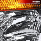 2004-2015 Nissan Titan/ 2004-2007 Armada Factory Style Headlights w/ Amber Reflectors (Chrome Housing/Clear Lens)