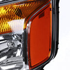 2004-2015 Nissan Titan/ 2004-2007 Armada Factory Style Headlights w/ Amber Reflectors (Chrome Housing/Clear Lens)