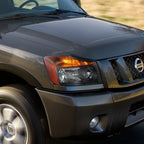 2004-2015 Nissan Titan/ 2004-2007 Armada Factory Style Headlights w/ Amber Reflectors (Matte Black Housing/Clear Lens)