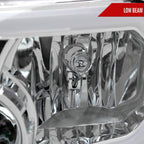 2007-2013 Toyota Tundra/2008-2017 Sequoia Headlights LED Tube Factory Style Headlights with LED Turn Signal (Chrome Housing/Clear Lens)