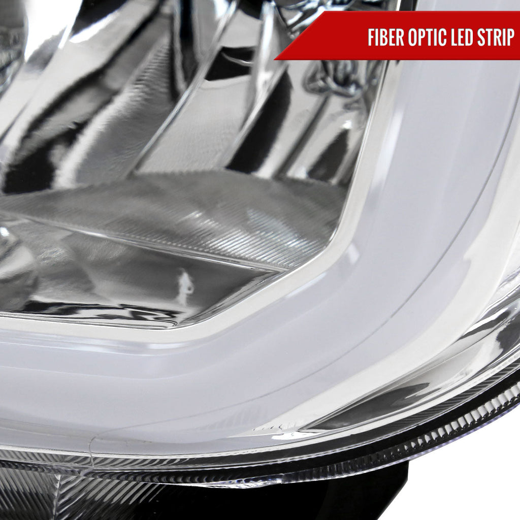 2007-2013 Toyota Tundra/2008-2017 Sequoia Headlights LED Tube Factory Style Headlights with LED Turn Signal (Chrome Housing/Clear Lens)