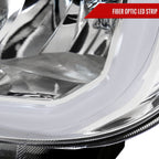 2007-2013 Toyota Tundra/2008-2017 Sequoia Headlights LED Tube Factory Style Headlights with LED Turn Signal (Chrome Housing/Clear Lens)